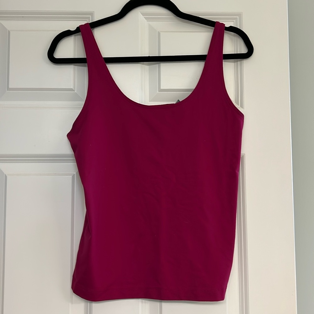 Chico’s nylon tank with adjustable straps, burgundy Chico size 1